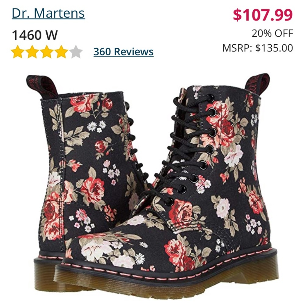 Dr Martens Floral Canvas😊offer fast sale!